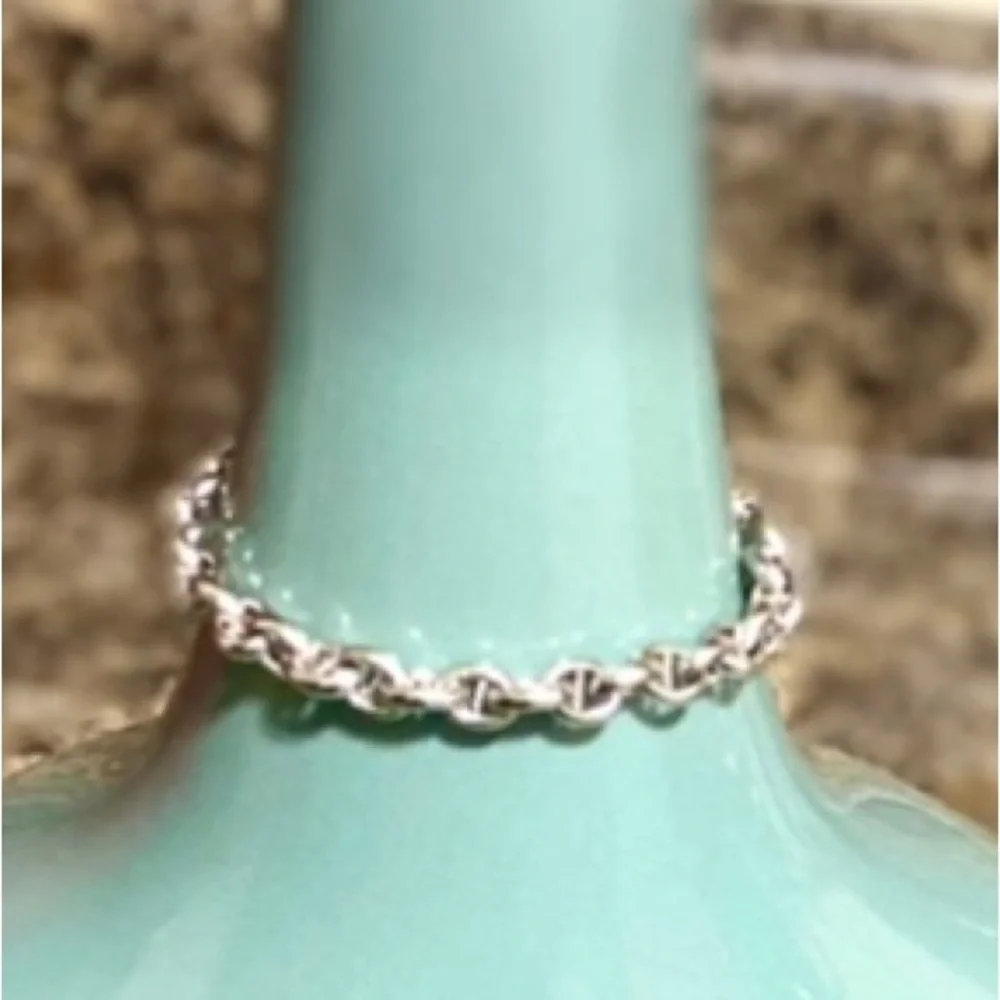 12g-14K SOLID White Gold Rolo Anchor Stud-Link w/🦞Claw Closure🧜🏻‍♀️ - Picture 12 of 15